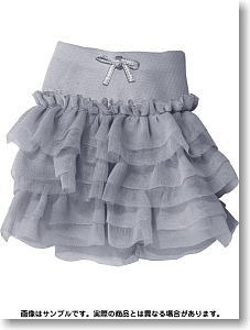 Georgette Tiered Skirt (Gray) (Fashion Doll)