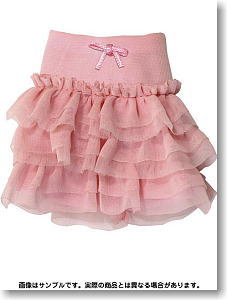 Georgette Tiered Skirt (Pink) (Fashion Doll)
