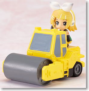 Nendoroid Plus: Vocaloid Pull-back Cars Rin & Road Roller (Yellow) (PVC Figure)