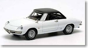 アルファロメオ 1600 スパイダー `デュエット` 1966 ハードトップ (ホワイト) (ミニカー)