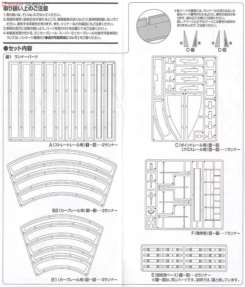 路面用パーツキット2 (ミニカーブレール、スーパーミニカーブレール対応) (鉄道模型) 設計図4