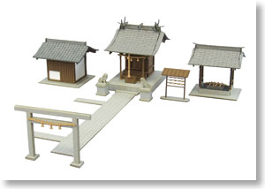 [みにちゅあーと] なつかしのジオラマシリーズ 小さな神社 (組み立てキット) (鉄道模型)