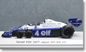 ティレル P34 1977年 日本GP ドライバー：D.デバイユ (No.4) (ミニカー)