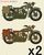英・トライアンフ オートバイ3HW型 バイク2台 + 英兵3体 (プラモデル) 商品画像2