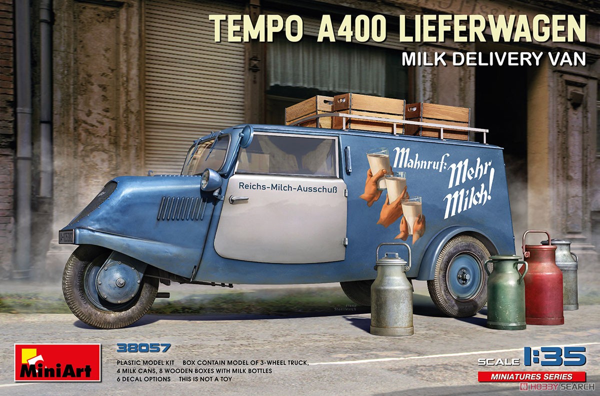 Tempo A400 Lieferwagen. Milk Delivery Van (Plastic model) Package1