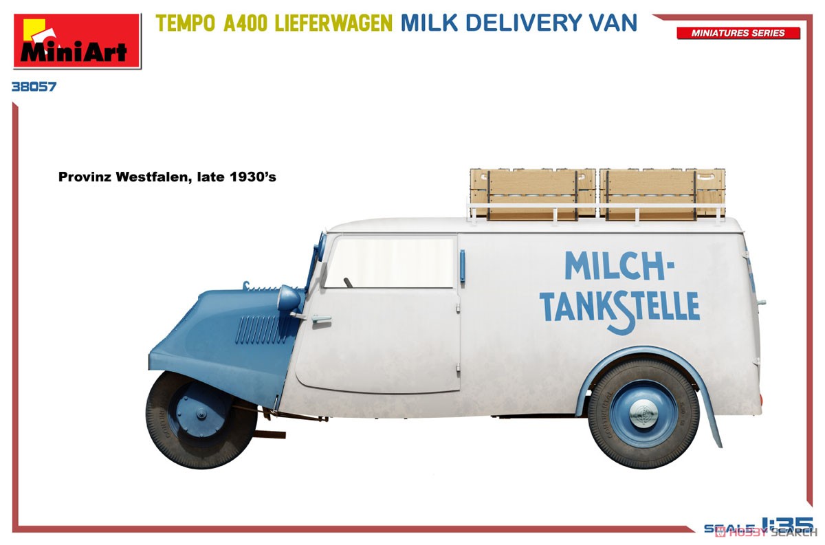 Tempo A400 Lieferwagen. Milk Delivery Van (Plastic model) Color1