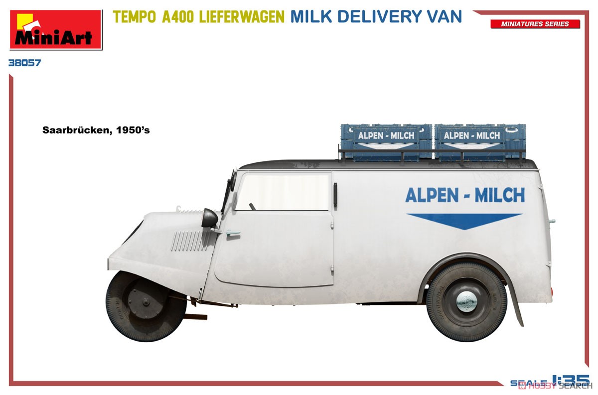 Tempo A400 Lieferwagen. Milk Delivery Van (Plastic model) Color4