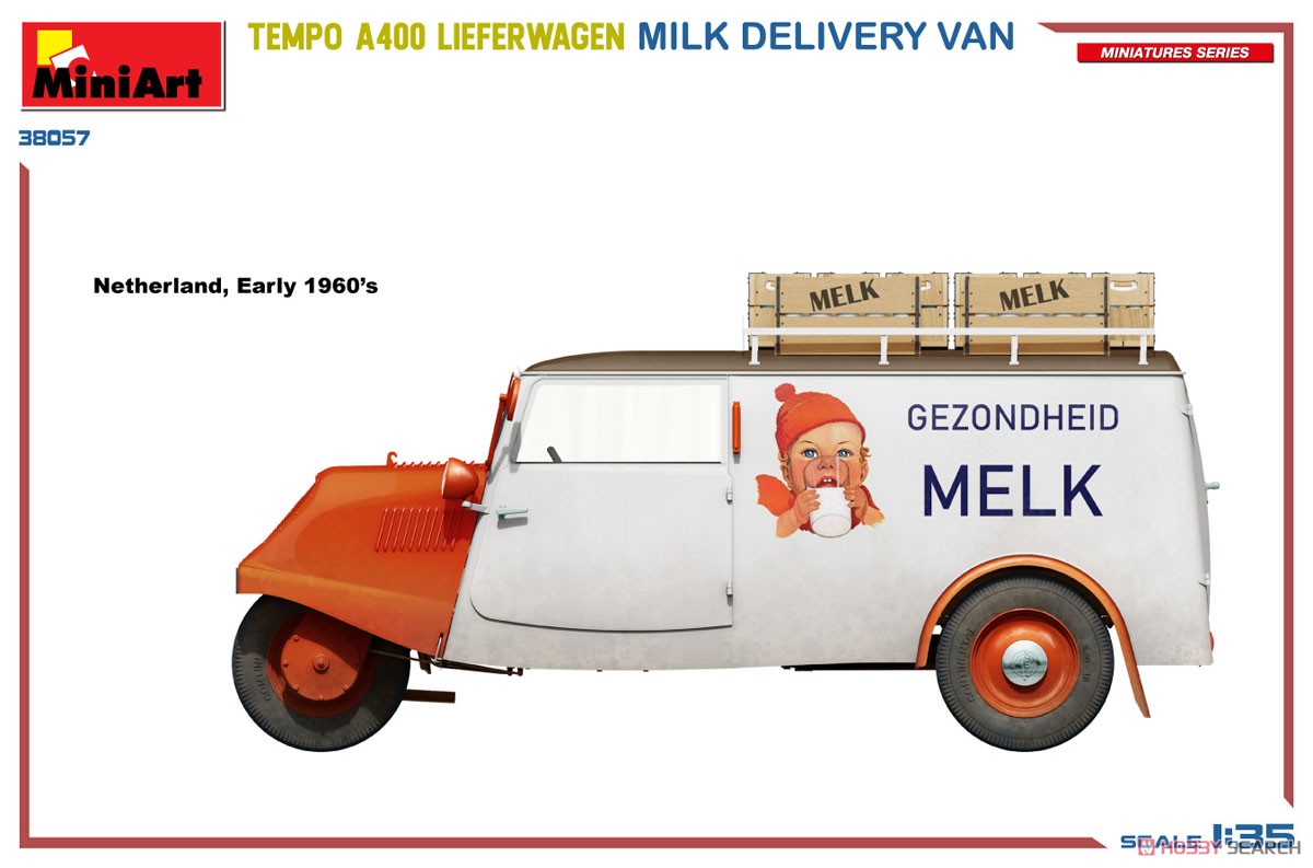 Tempo A400 Lieferwagen. Milk Delivery Van (Plastic model) Color5