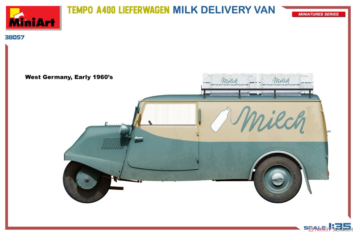 Tempo A400 Lieferwagen. Milk Delivery Van (Plastic model) Color6