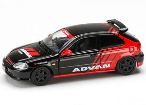 Honda Civic TYPE R (EK9) 1997 YOKOHAMA ADVAN Custom Color Version (Diecast Car)