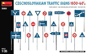 Czechoslovakian Traffic Signs 1930-40`s (Plastic model)