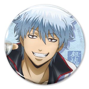 Gin Tama. Gintoki Sakata 65mm Can Badge A Drink with Gin-san Ver. (Anime Toy)