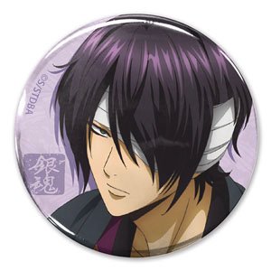 Gin Tama. Shinsuke Takasugi 65mm Can Badge A Drink with Takasugi Ver. (Anime Toy)