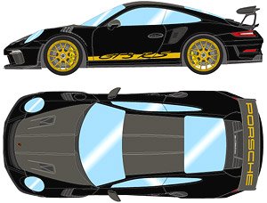 Porsche 911 (991.2) GT3 RS Weissach package 2018 ブラック (ミニカー)