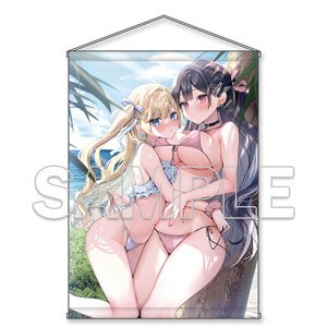 あゆま紗由 黒髪ちゃんと金髪ちゃんのいちゃいちゃ▼タペストリー (キャラクターグッズ)