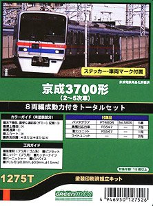 京成 3700形 (2～5次車) 8両編成動力付きトータルセット (8両・塗装済みキット) (鉄道模型)