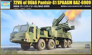 72V6 of 96k6 Pantsir-S1 SPAAGM BAZ-6909 (Plastic model)