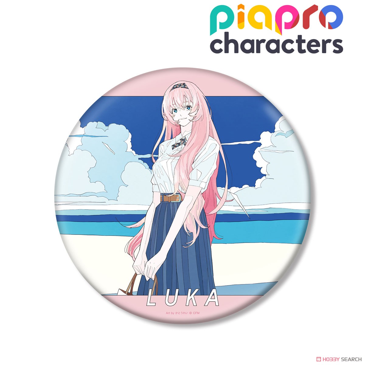 Piapro Characters [Especially Illustrated] Megurine Luka Early Summer Go Out Ver. Art by Rei Kato Big Can Badge (Anime Toy) Item picture1