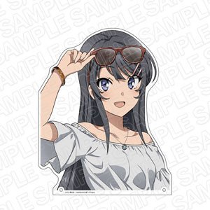 Rascal Does Not Dream of a Sister Venturing Out Extra Large Die-cut Acrylic Board Mai Sakurajima Outing Ver. (Anime Toy)