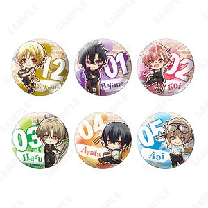 Tsukiuta. The Animation 2 Trading Can Badge Six Gravity Ver [Dress Selection Mini] (Set of 6) (Anime Toy)
