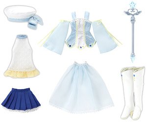 PNS Magical CUTE -Miracle Drop- Dress Set (Pale Blue x Blue) (Fashion Doll)