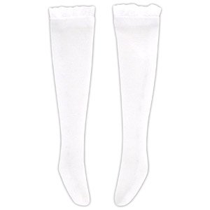 PNS Frill Knee High Socks (White) (Fashion Doll)