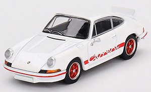 Porsche 911 Carrera RS 2.7 Grand Prix White / Red Livery (LHD) [Clamshell Package] (Diecast Car)