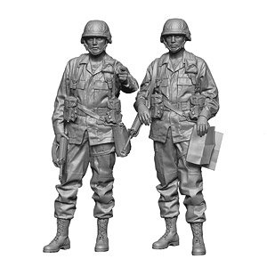 アメリカ陸軍歩兵セット 進路確認 1980～90年代 (2体入) (プラモデル)