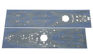 アメリカ海軍 ミズーリ・ウィスコンシン用 木製甲板 デッキーブルー色 (プラモデル)