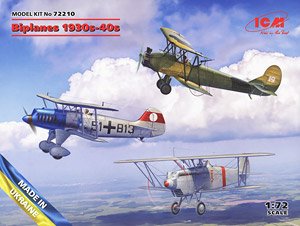 Biplanes of the 1930s and 1940s (He-51A-1 Ki-10-II U-2/Po-2VS) (Plastic model)