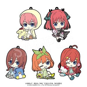 The Quintessential Quintuplets x Sanrio Characters 2023 Petanko Trading Rubber Strap Vol.2 (Set of 5) (Anime Toy)