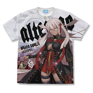 Fate/Grand Order アルターエゴ/沖田総司〔オルタ〕 フルグラフィックTシャツ WHITE S (キャラクターグッズ)