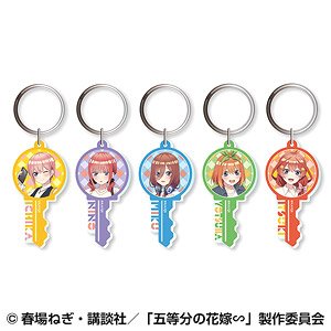 The Quintessential Quintuplets 3 Key Style Trading Acrylic Key Ring (Set of 5) (Anime Toy)