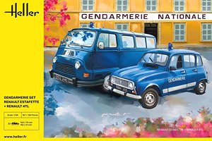 Gendarmerie Set Renault Estafette + Renault 4TL (Model Car)
