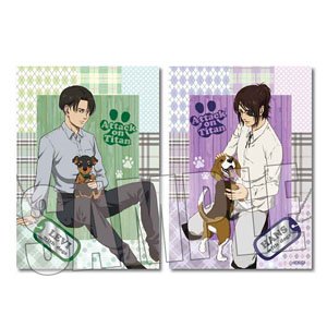 Rakupita Poster Attack on Titan Levi & Hange with Dog Ver. (Anime Toy)