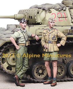 German DAK Panzer Crew Set (2 Figures) (Plastic model)