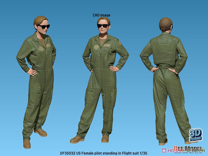 現用 アメリカ フライトスーツ着用の女性パイロット (プラモデル) その他の画像5