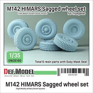 US M142 HIMARS Sagged wheel Set - New Tool (for Trumpeter) (Plastic model)