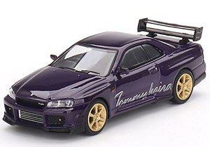 Nissan スカイライン GT-R R34 トミーカイラ R-z ミッドナイトパープル (右ハンドル) [ブリスターパッケージ] (ミニカー)