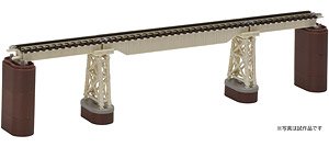 Trestle Bridge S280 (F) (Ivory) (with Brick and Trestle Piers, 2 Each) (Model Train)