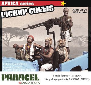 Africa PICK UP Crews ( 3 Figures and 1 Hyena + DSHK ) (Plastic model)