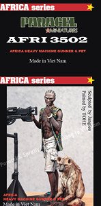 African HMG and HYENA (1 Figure + 1 hyena+ DSHK) (Plastic model)