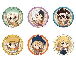 Dr.STONE 描き起こしトレーディング缶バッジ (6個セット) (キャラクターグッズ)