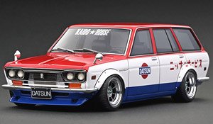 Datsun Bluebird (510) Wagon Red/White/Blue (ミニカー)