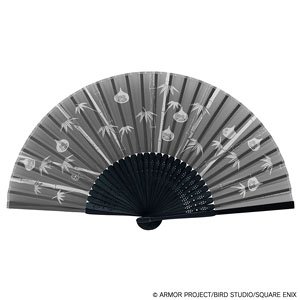 Dragon Quest Smile Slime Japanese Series Folding Fan Gray (Anime Toy)