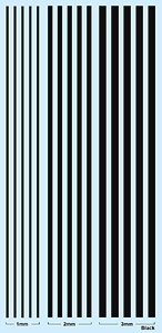 Line Decal:Black [1mm,2mm,3mm] (デカール)