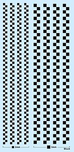 Checkered Line Decal:Black [2mm,3mm] (デカール)