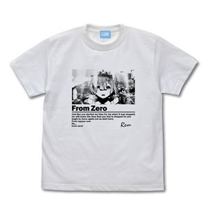Re:ゼロから始める異世界生活 ゼロから グラフィック Tシャツ WHITE M (キャラクターグッズ)
