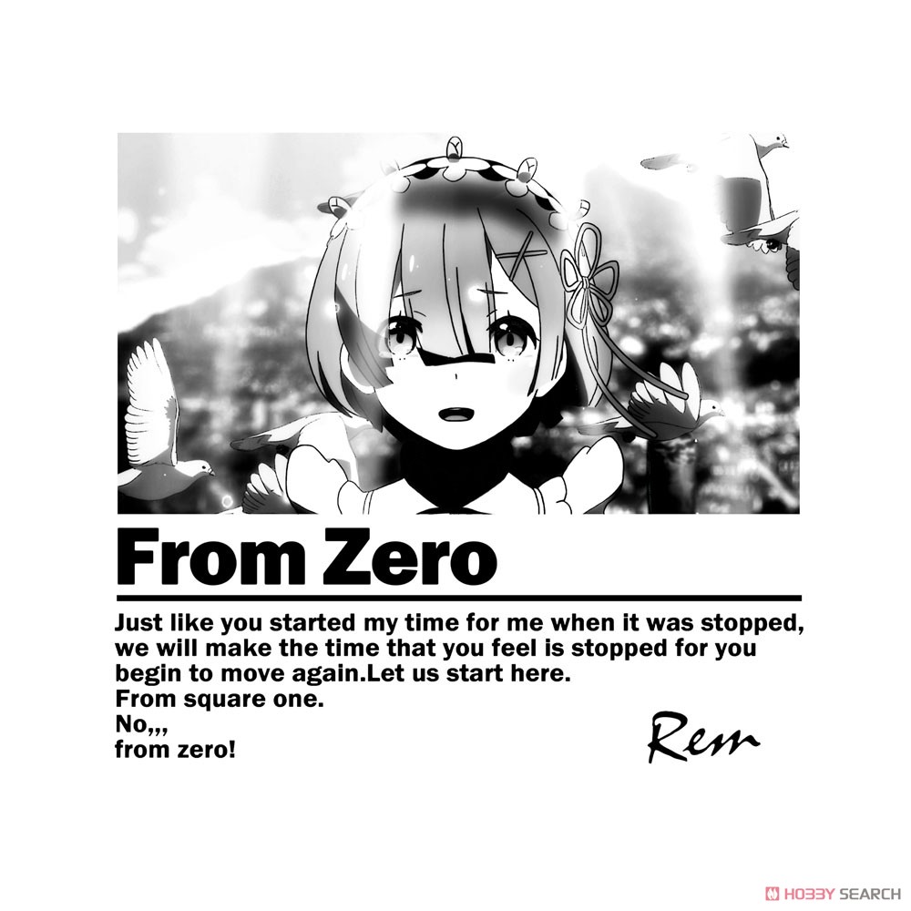 Re:ゼロから始める異世界生活 ゼロから グラフィック Tシャツ WHITE L (キャラクターグッズ) 商品画像2