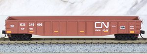 105 00 631 (N) 50` Steel Side, 15 Panel, Fixed End Gondora, Fishbelly Sides CN/ex-ICG ED# CN 245605 (Model Train)